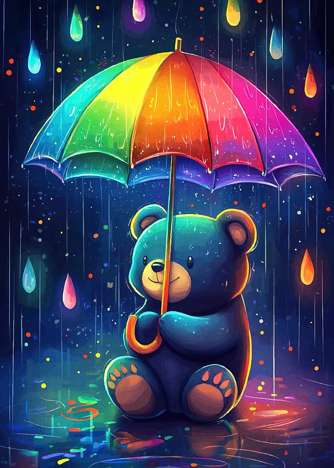 Cute Bear Rainbow