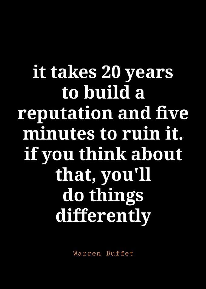 Warren Buffet Reputation Quote