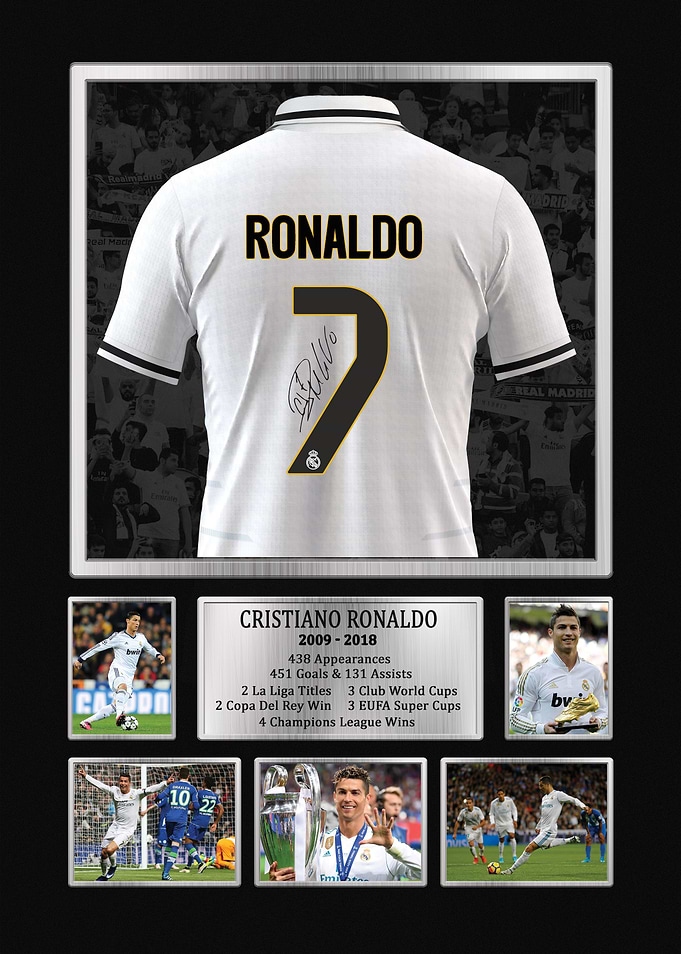 Cristiano Ronaldo Framed Shirt Collage