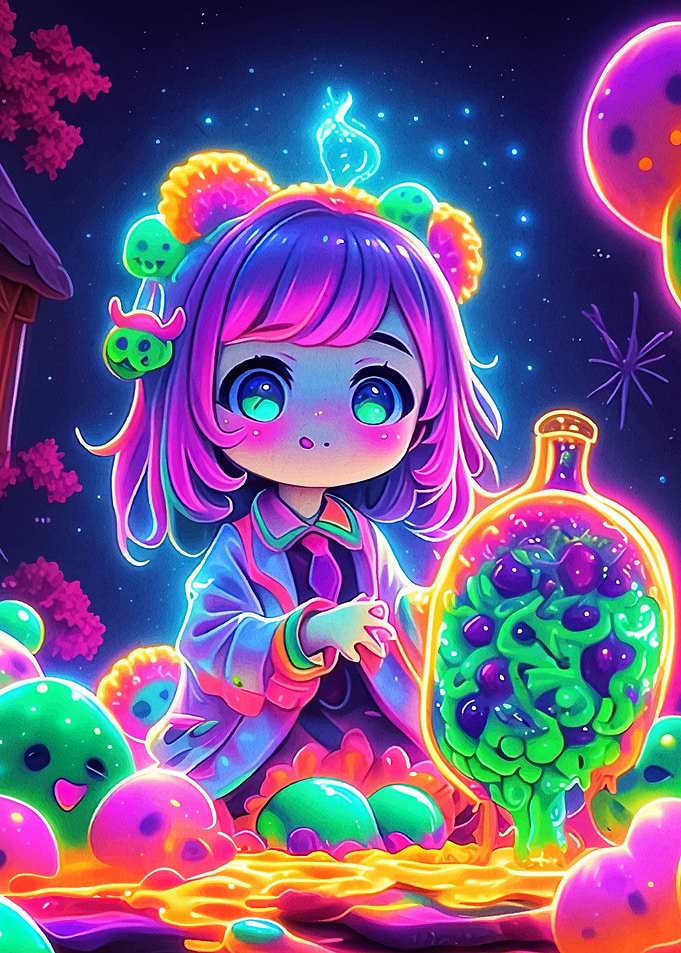 Colorful Anime Girl