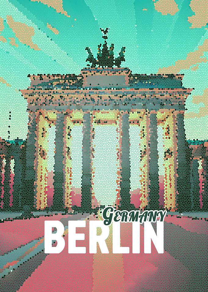 Berlin Brandenburg Gate Mosaic Art