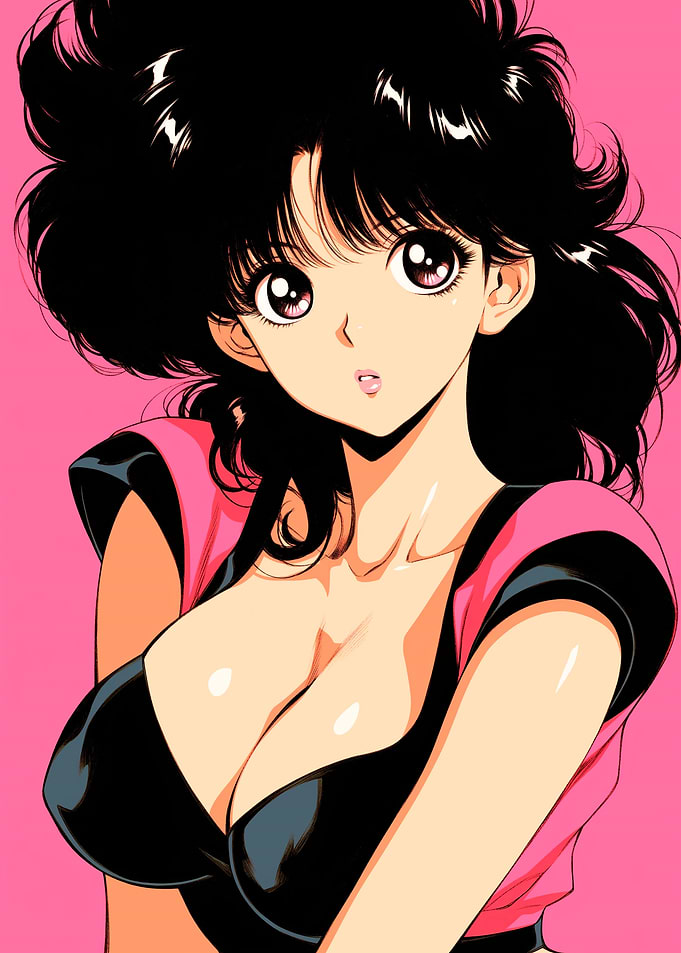 Anime Girl with Black Hair