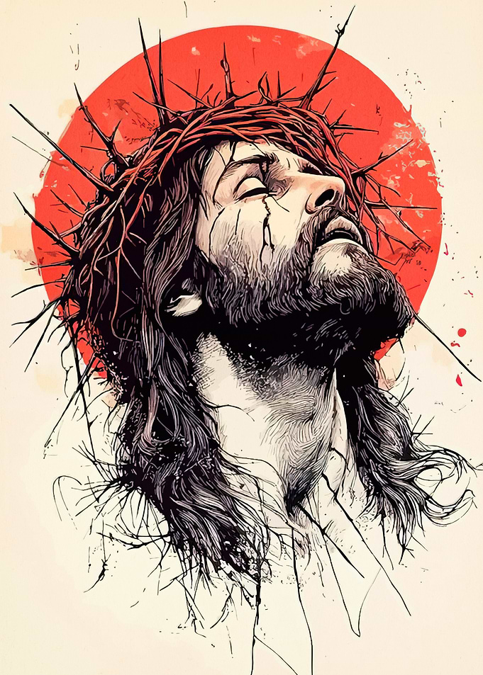 Jesus Christ with Crown Thorns
