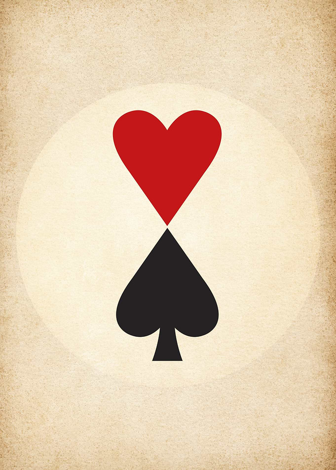 Heart and Spade Card Suit Symbols