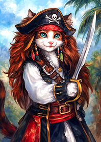 Pirate Cat with Sword