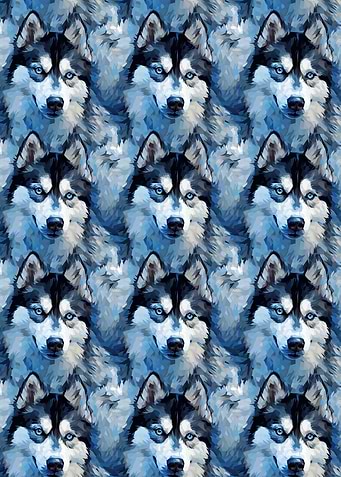 Husky Dog Pattern