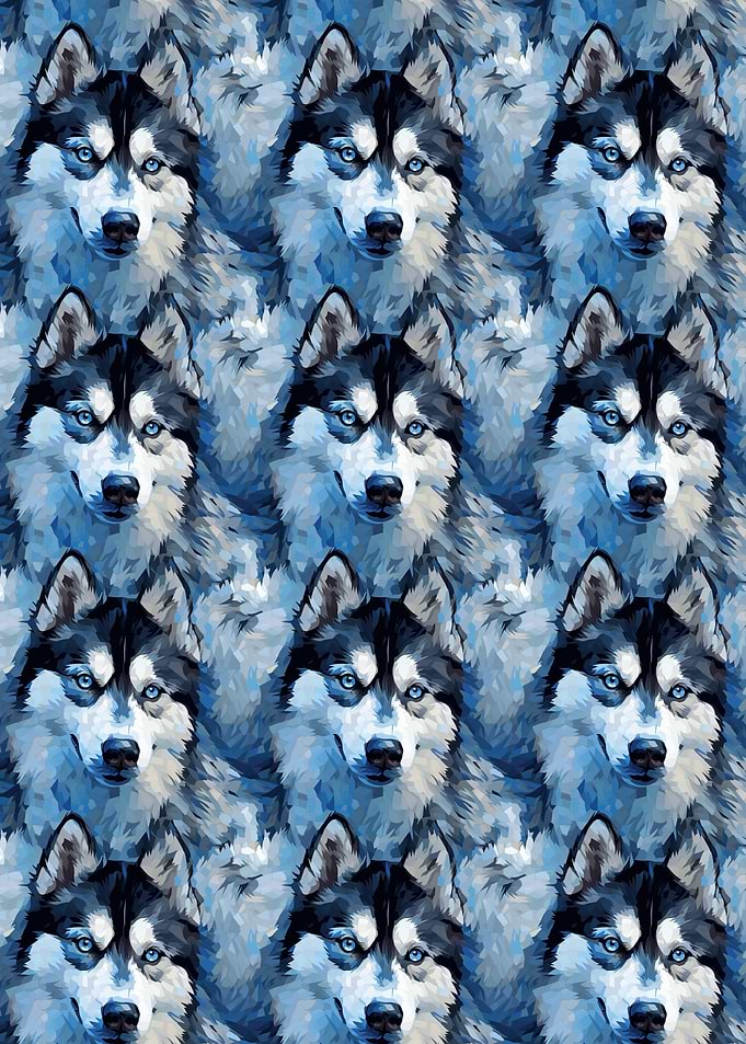 Husky Dog Pattern