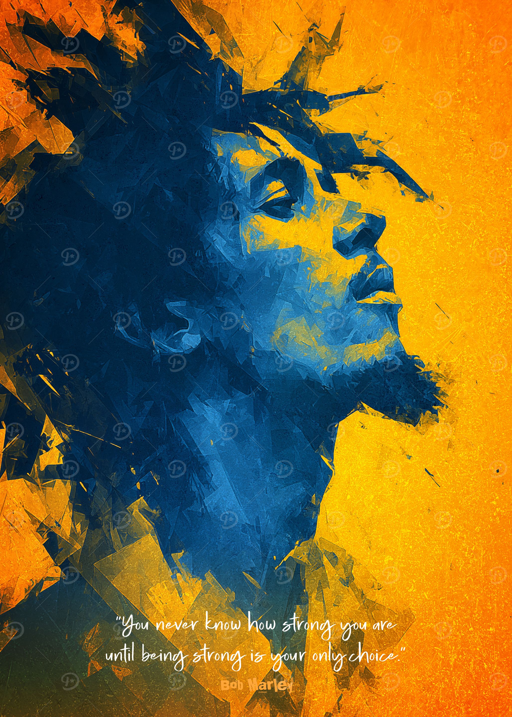 Bob Marley Abstract Portrait