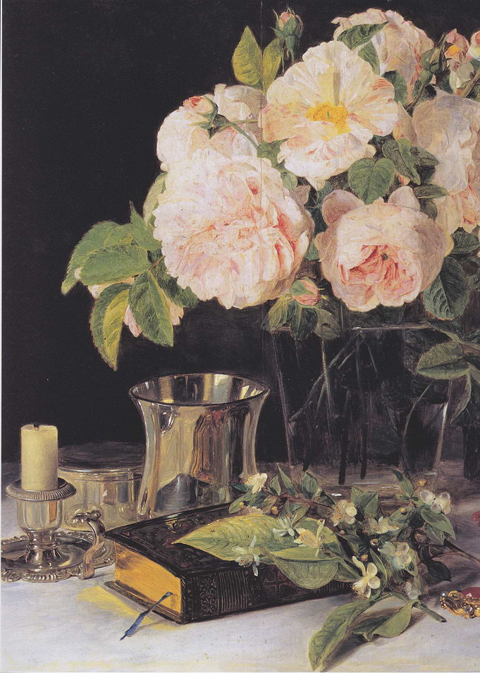 Still Life with Roses and Book