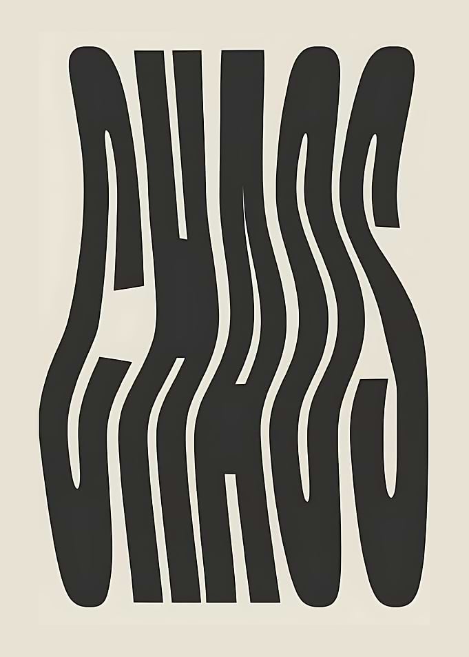 Distorted Chaos Typography Art