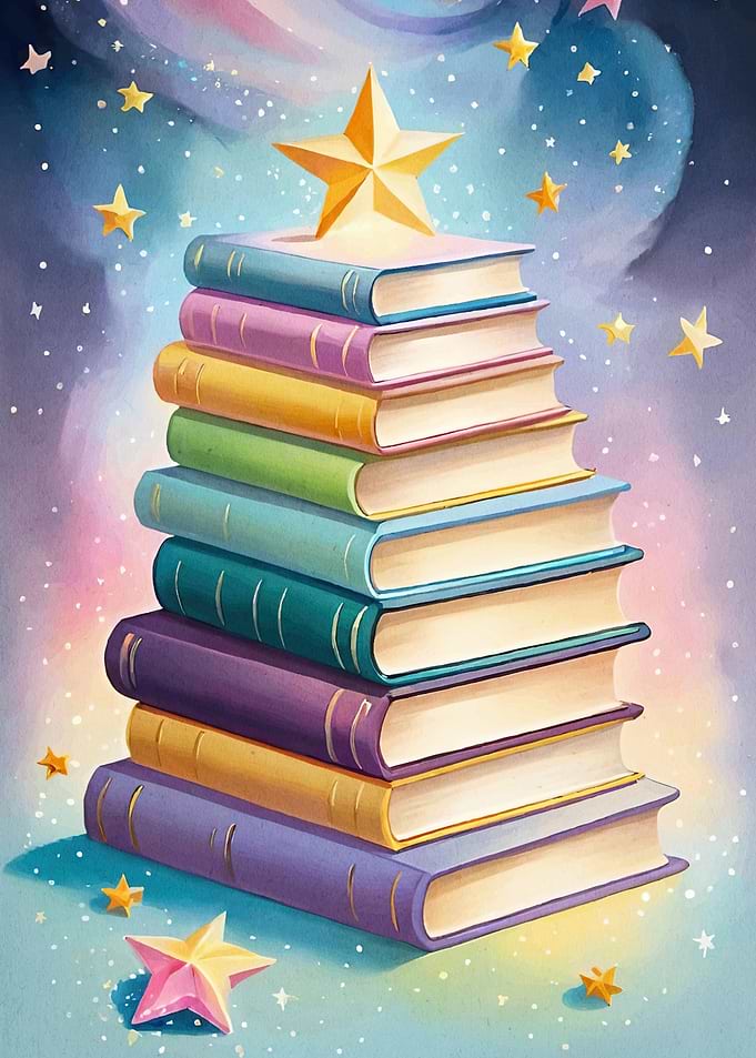 Stack Books Star Topper