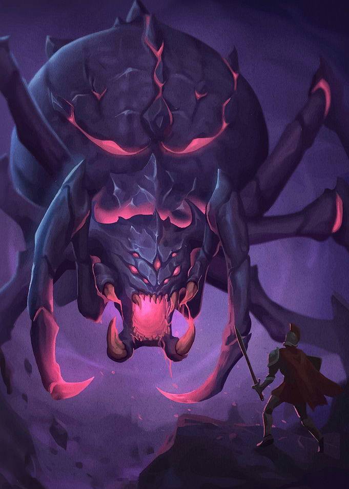Giant Spider Confrontation
