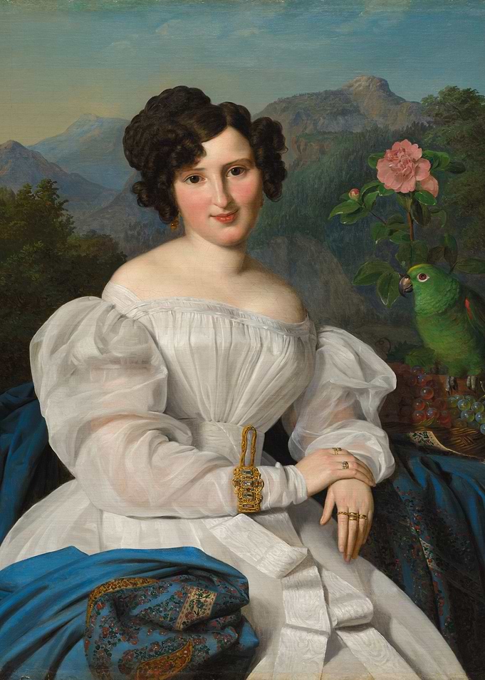 Portrait of a Woman with Parrot