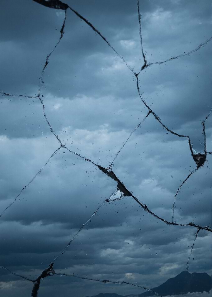 Broken Glass Sky View