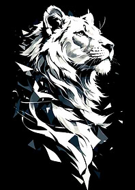 Abstract Lion Portrait