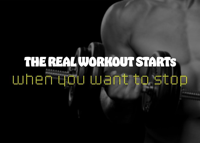 workout motivation with dumbbell
