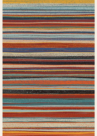 Colorful Horizontal Stripes Abstract Art