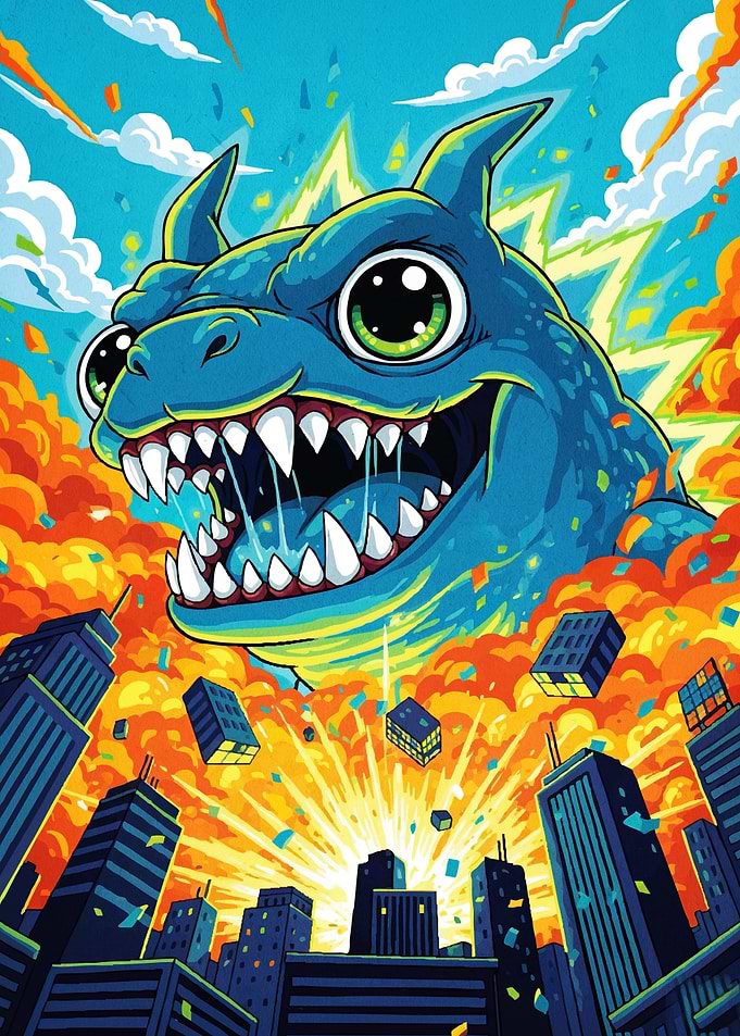 Monster Attack Cityscape