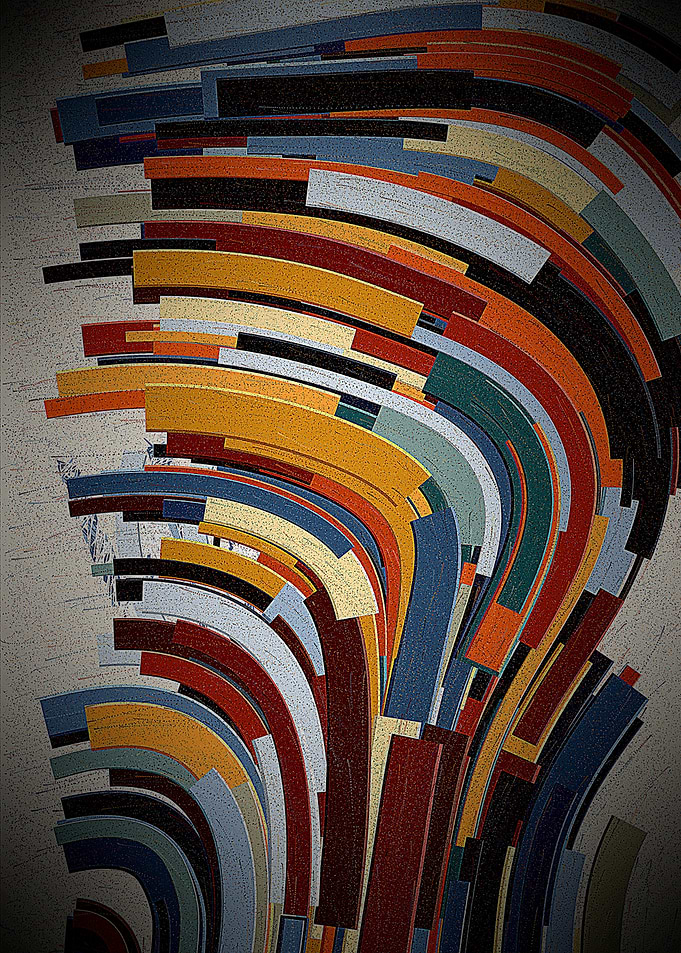 Abstract Colorful Curved Rectangles