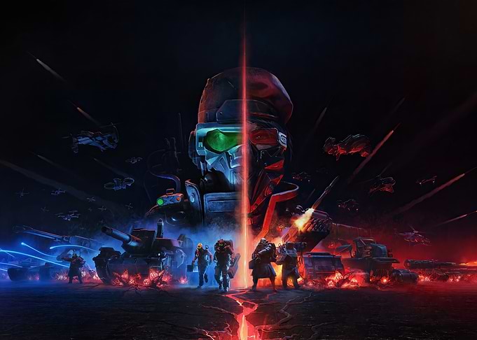 Sci-Fi War Scene in Galaxy