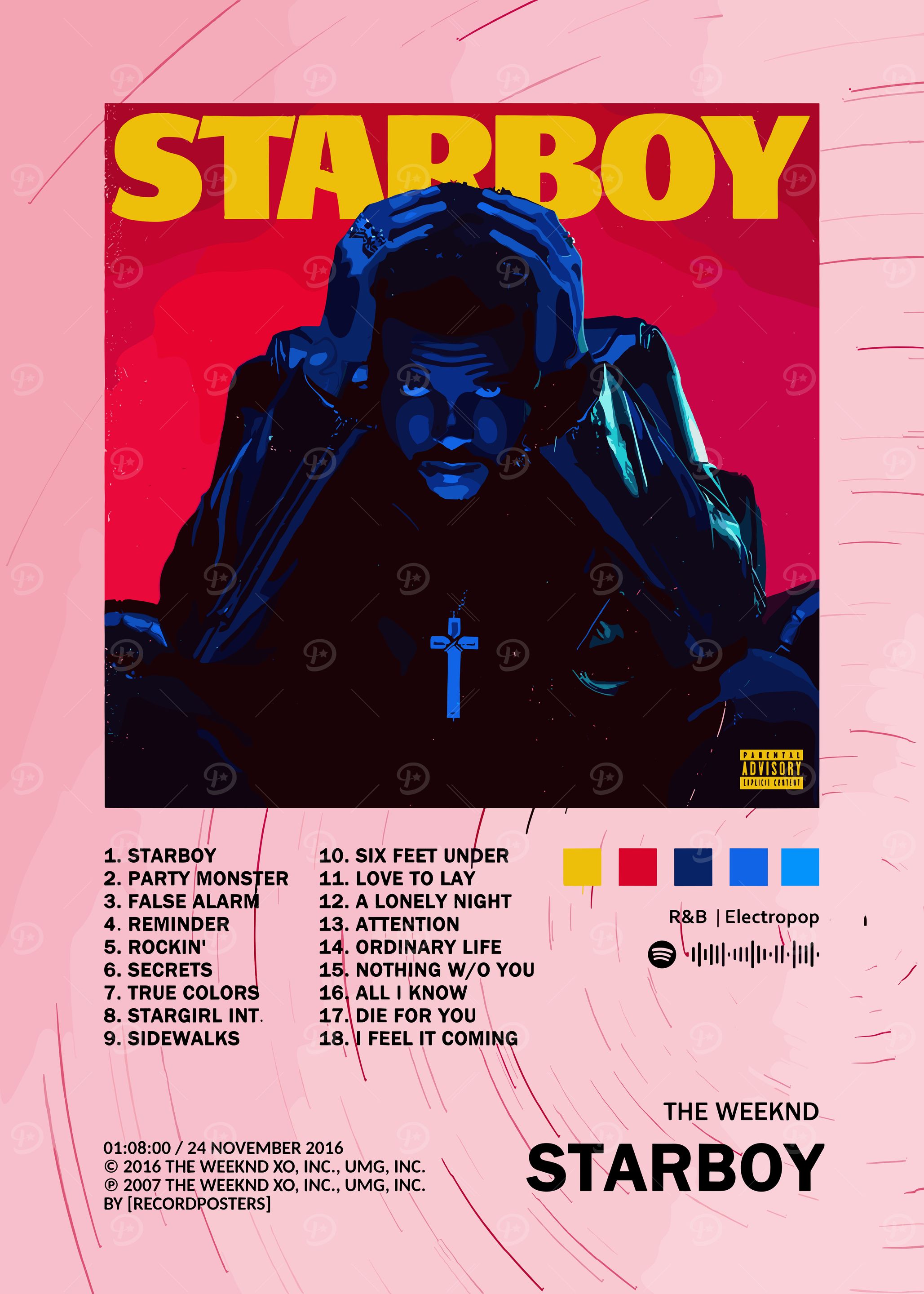 The Weeknd - Starboy Album Cover