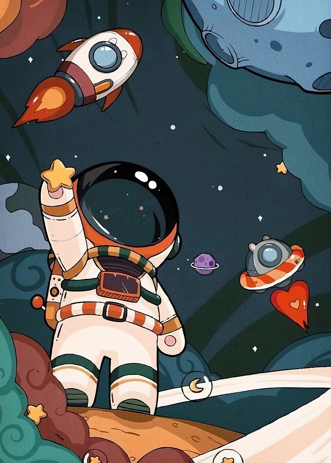 Astronaut Space Cartoon
