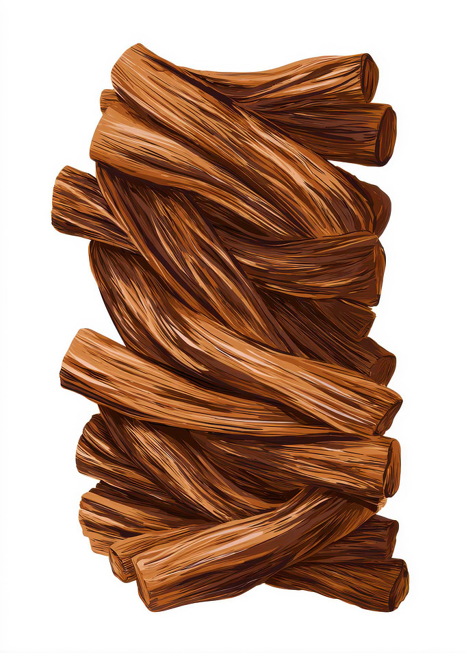 Pile of Brown Licorice Sticks