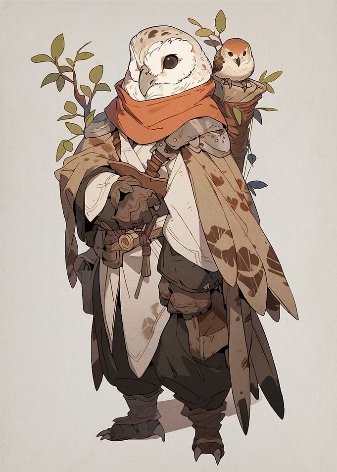 Anthropomorphic Owl Warrior
