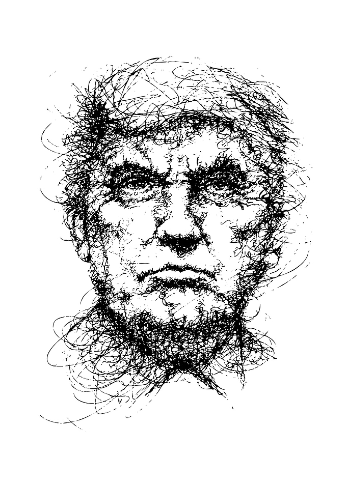 Donald Trump Scribble Portrait