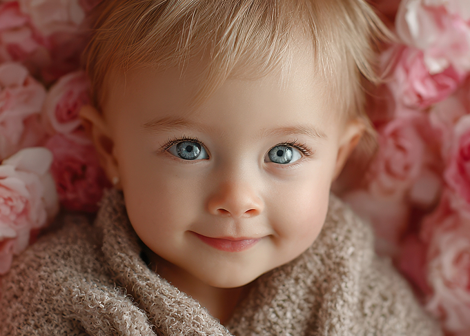 Cute Baby with Blue Eyes