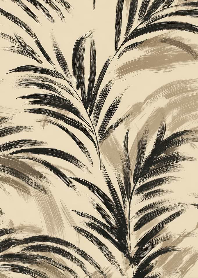 Palm Leaves Pattern in Neutral Tones
