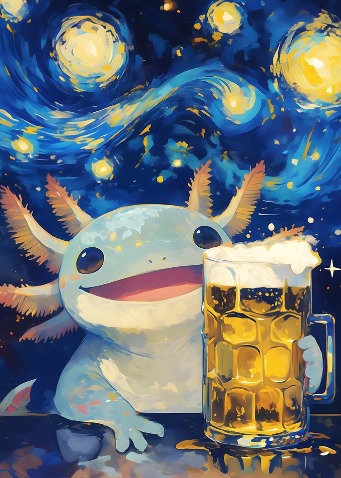 Starry Night Axolotl Beer