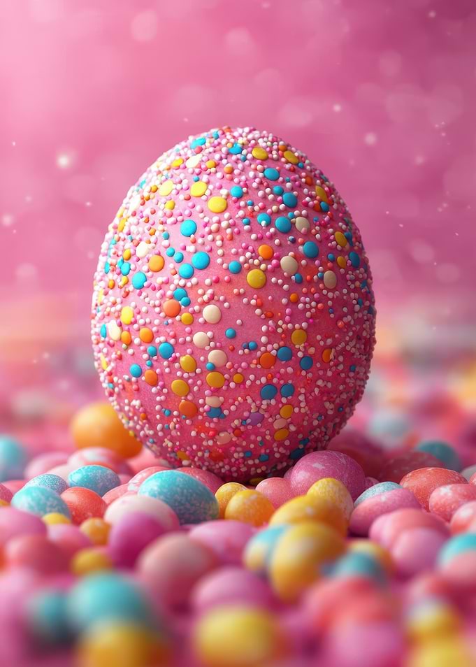 Colorful Sprinkled Easter Egg