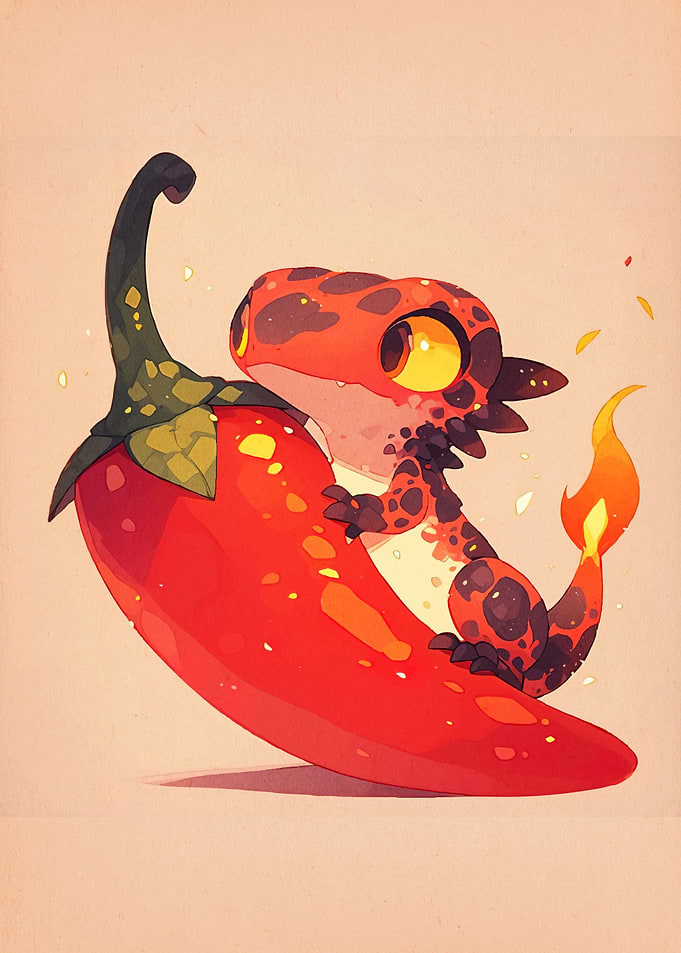 Pepper Dragon Cartoon