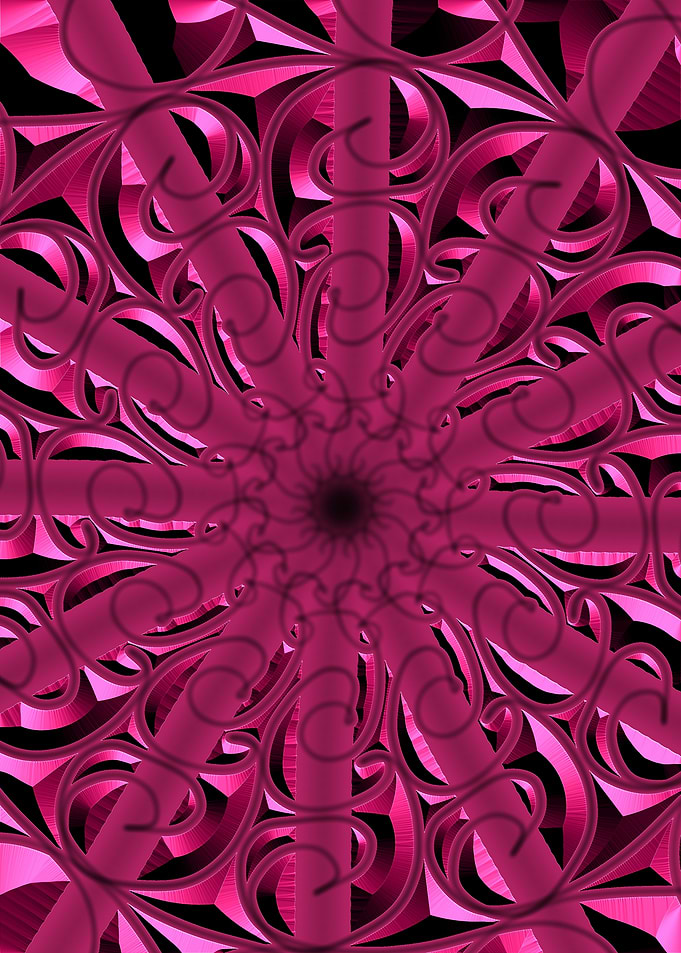 Abstract Pink Floral Pattern