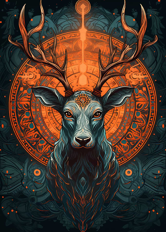 Mystical Deer Ornate