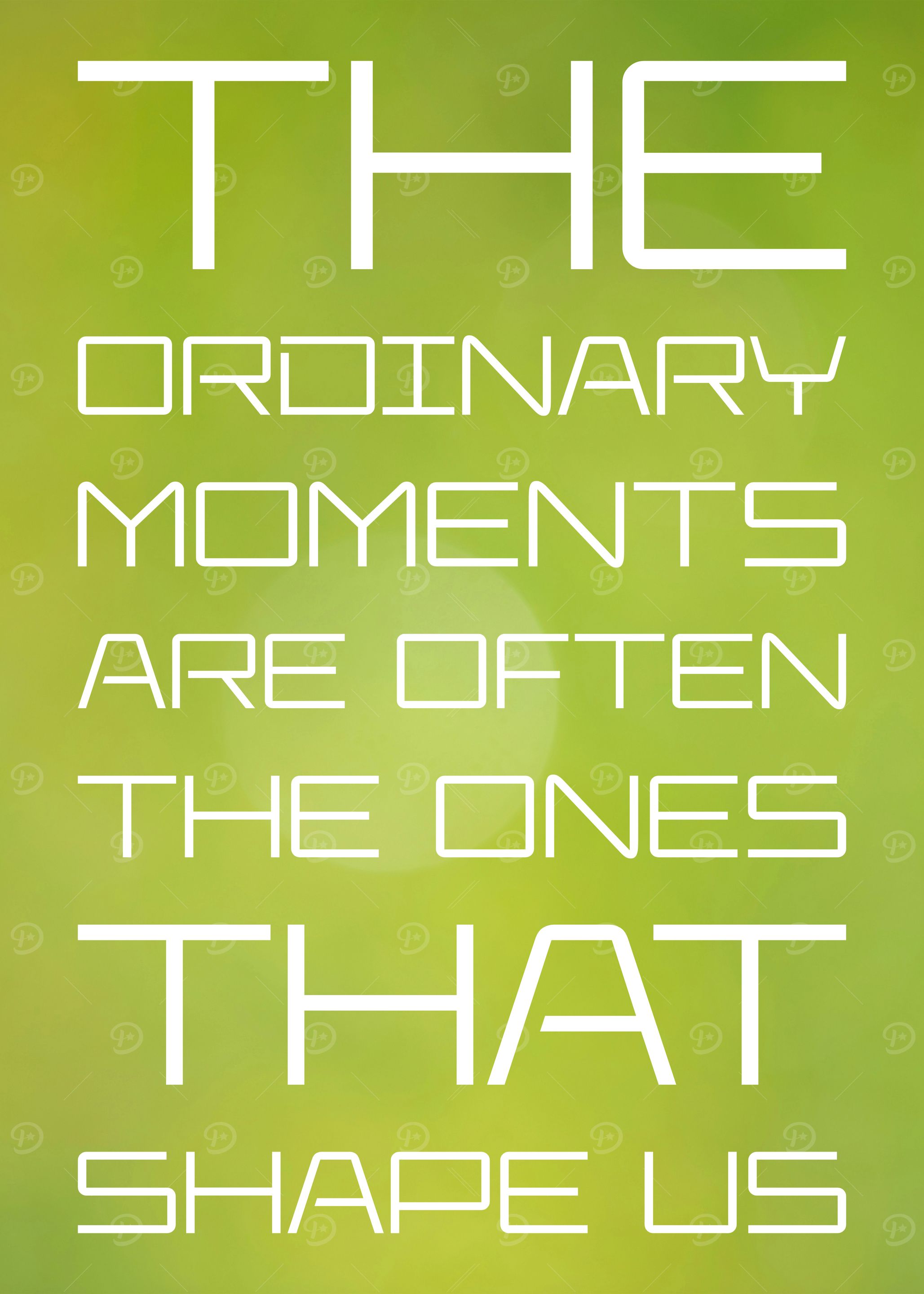 The ordinary moments