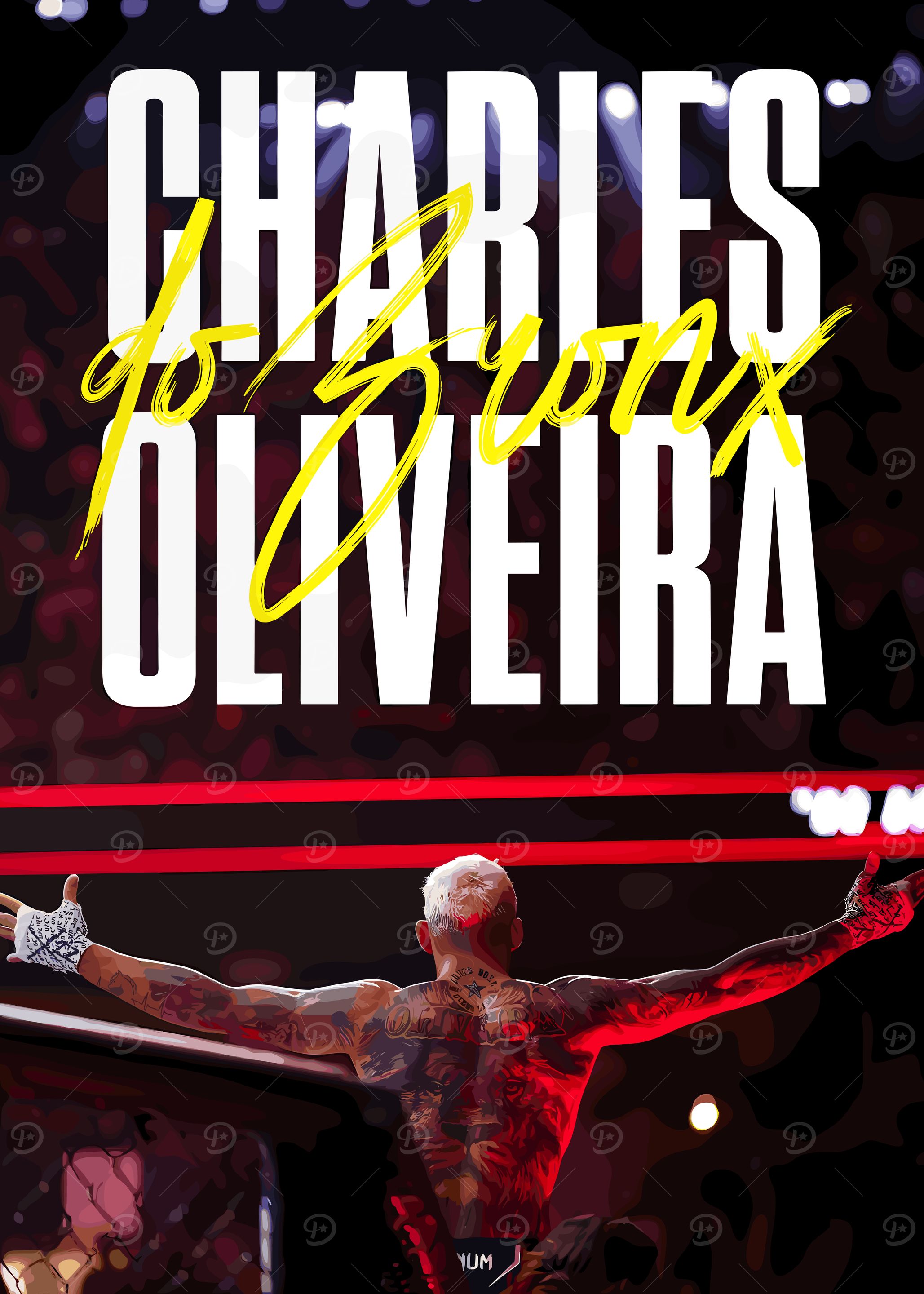 Charles Oliveira MMA Fighter Poster