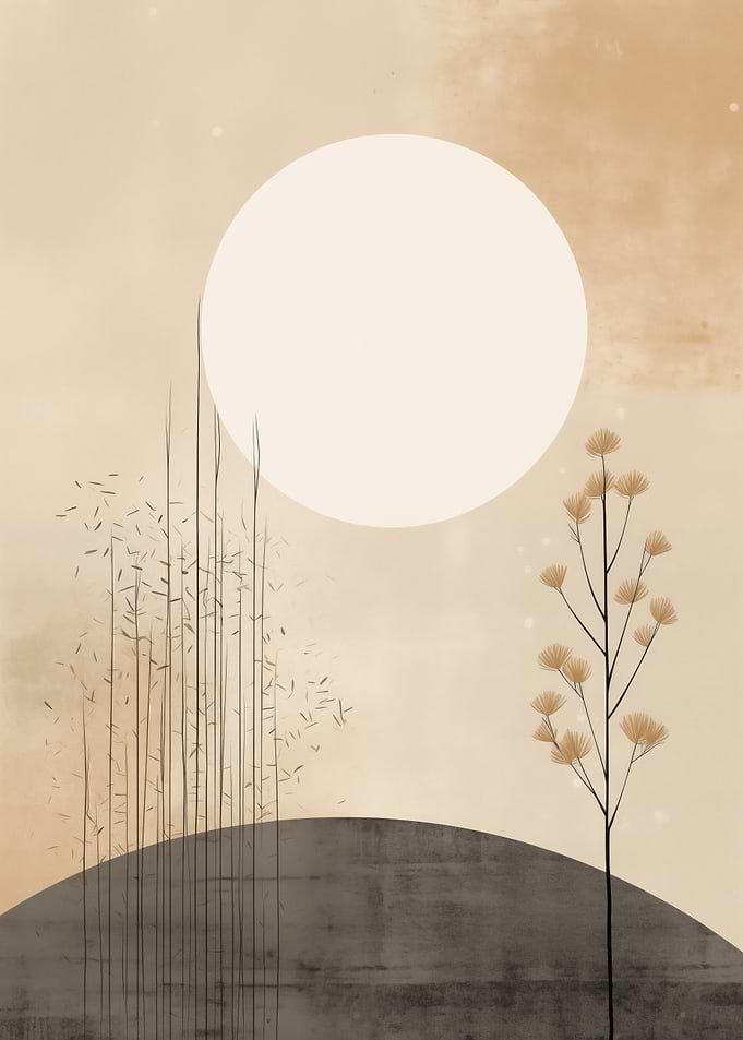Minimalist Landscape Moon