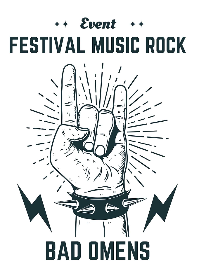 bad omens Rock Festival Event Poster Design