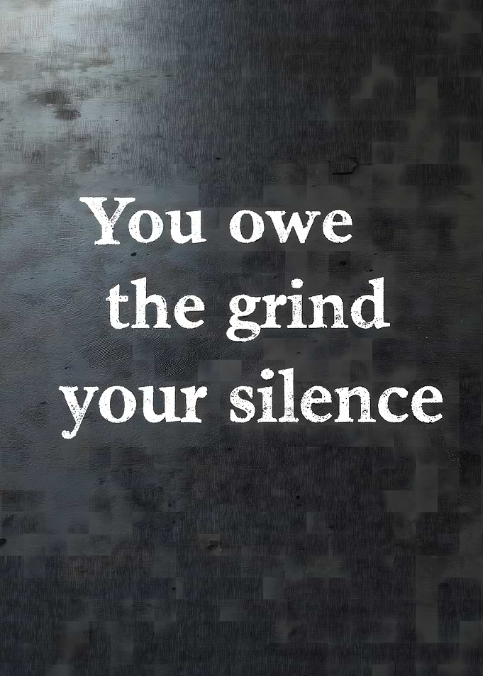 You Owe The Grind Your Silence