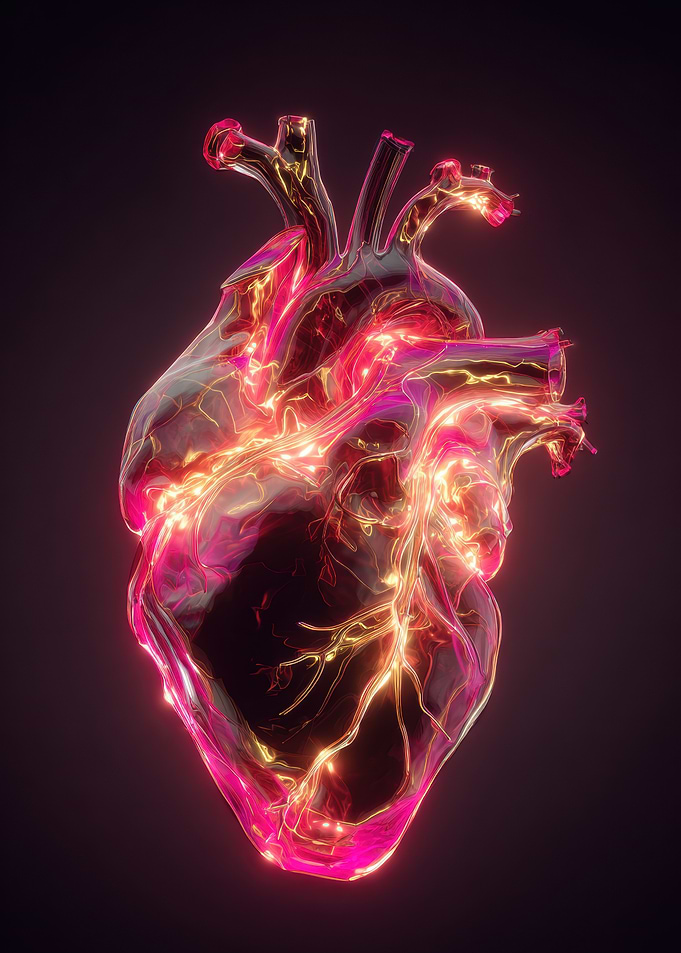 Glowing Anatomical Heart