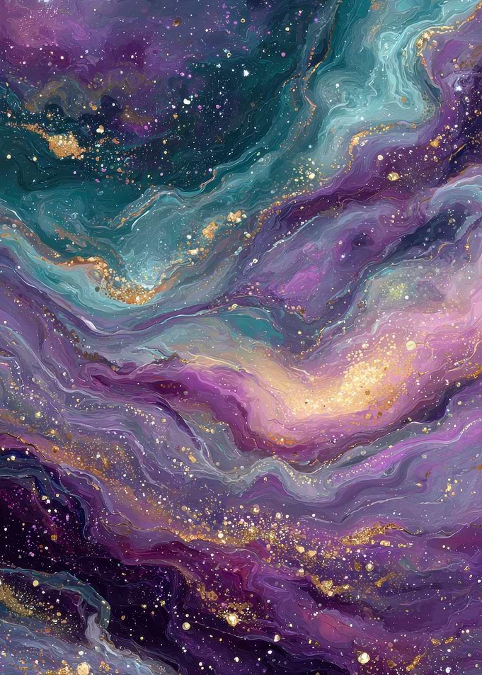 Abstract Galaxy Swirl Art