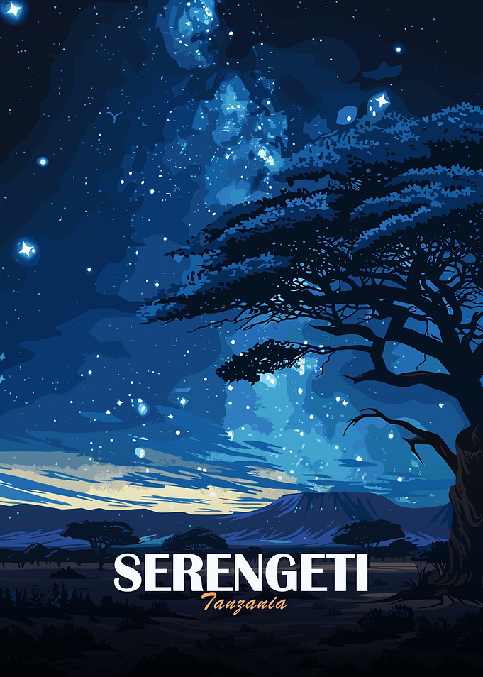 Serengeti Tanzania Night Sky