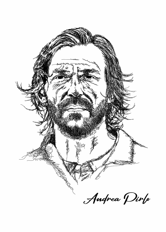 Andrea Pirlo Portrait Sketch