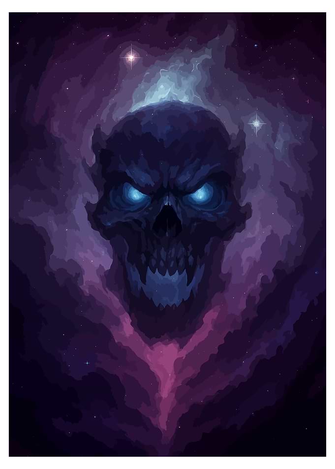 Skull in Nebula