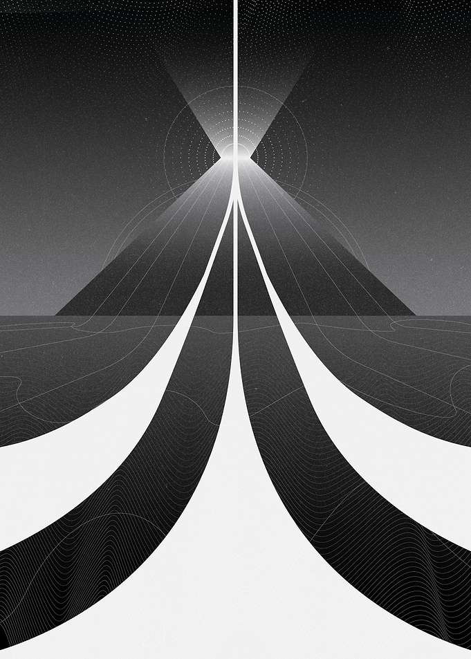 Geometric Abstract Volcano