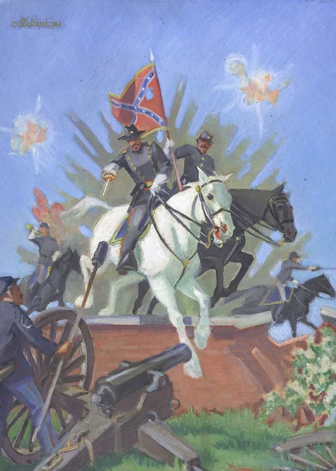 Confederate Charge Painting