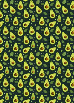 Avocado and Leaf Pattern