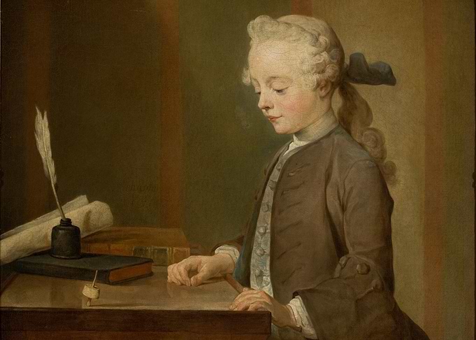 Boy with a Top, Painting